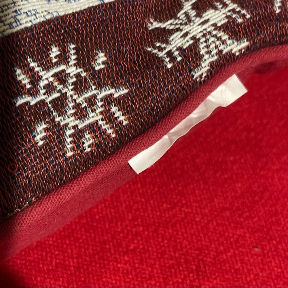 Festive Holiday Pillow with Winter Scene